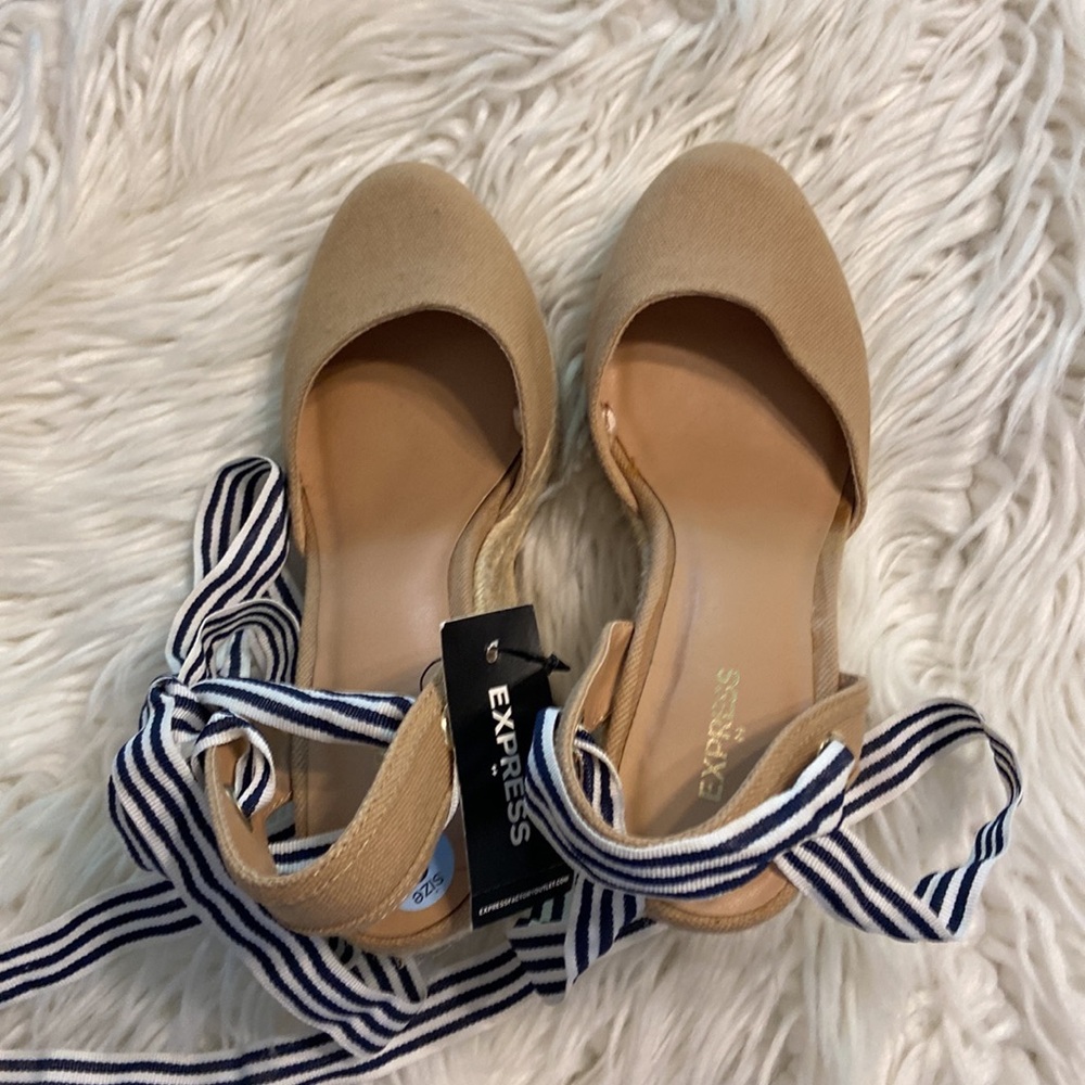 EXPRESS Shoes size 6 brand new with tags color tan see all photos - Picture 10 of 12
